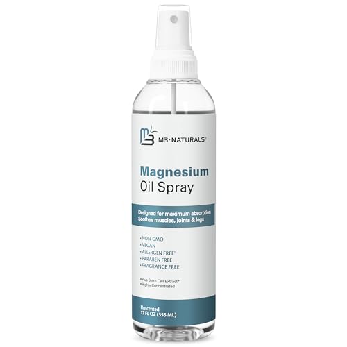 M3 Naturals Magnesium Oil Spray for Sore Muscles, Feet, Joints an...
