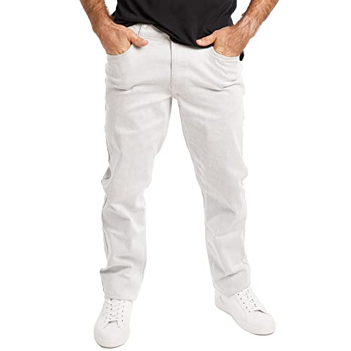 Kenneth Cole Mens Jeans Athletic Fit - Roomier Fit in Waist, Hip, and Thighs - Flexible Stretch Denim - Straight Leg Jeans