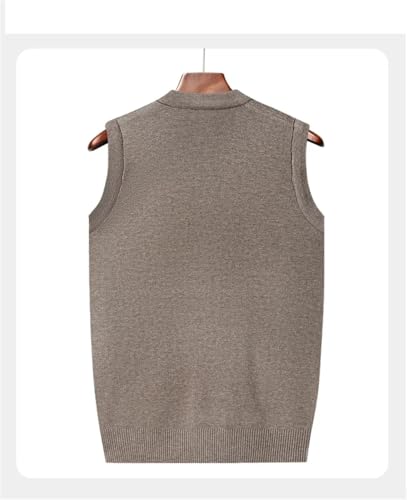 Men Thick Casual Sweater Tank Top Knit Cardigan Tank Top Buttons V-Neck Sleeveless Waistcoat4