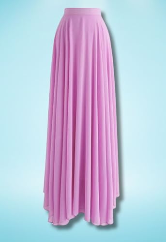 Image of Women's Full Length Georgette Long Skirt- Lehenga with 8 Meters Maxi Flare