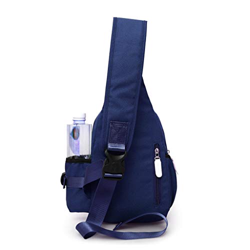 Spencer Canvas Sling Bag for Men & Women - Chest Shoulder Bag Unbalance Crossbody Backpack Daypack for Gym Travel Hiking Outdoor (Blue)4