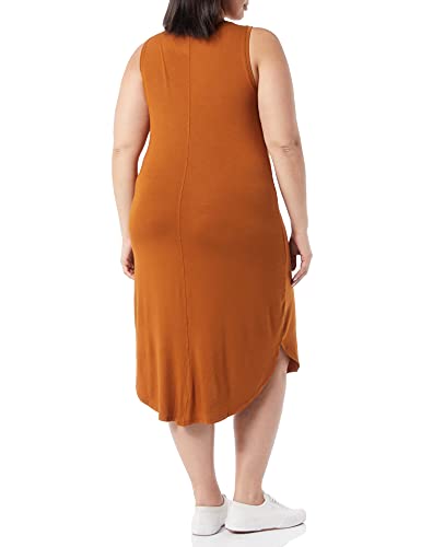 Image of Amazon Essentials Women's Jersey Regular-Fit Sleeveless V-Neck Midi Dress (Previously Daily Ritual)
