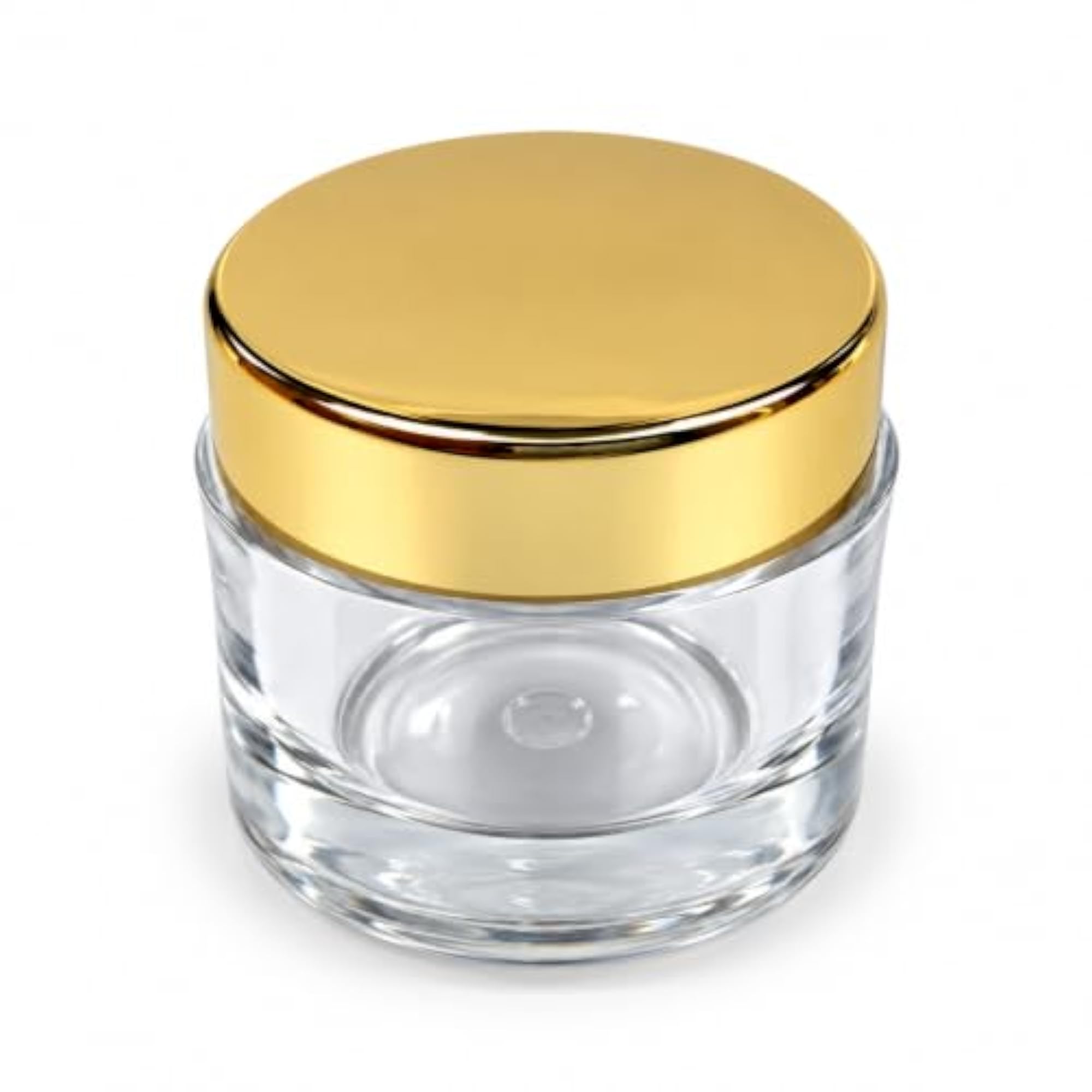15GM Mini Acrylic Cream Containers with White Leakproof Lids