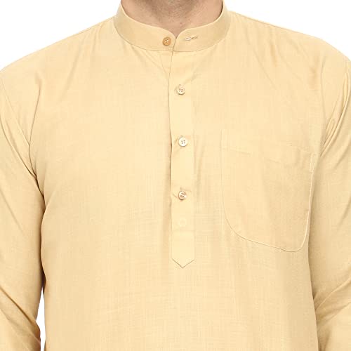 Image of ITOS365 Men Cotton Blend Kurta Pyjama Set Party Fashion Regular Ethinic Wear Indian Dress Gift for Men