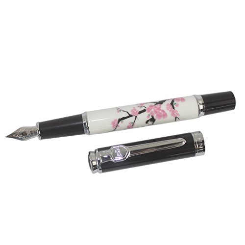 Zoohot Top Sale Elegant Jinhao Chinese Plum Flower Pattern Fountain Pen With Push In Style Converter Antique Heavy Gift #TOP2