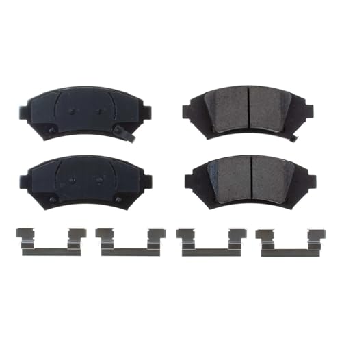 Image of PowerStop Front Brake Pads for Buick LeSabre 2005 |Park Avenue 2005 |Cadillac DeVille 2005 |Chevrolet Impala 2005 |Monte Carlo 2005 - Z17 Ceramic Brake Pads with Installation Hardware, 17-1076