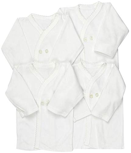 Image of ToBeInStyle Babies' 4 Pack Relaxed Fit Short or Long Sleeve Button Up Kimono Tee Swaddle Shirt