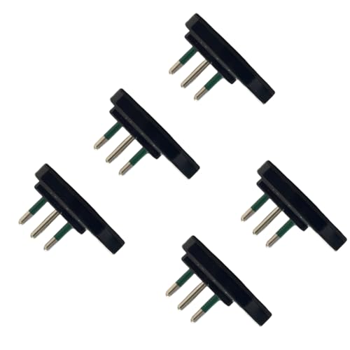 gloca Set 5 Spine Piatte Salvaspazio 10A Colore Nero Standard Italiano 250V