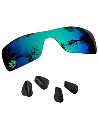 Image of Raydi Polycarbonate Replacement Lenses & Nosepads for Oakley Turbine Rotor OO9307 Rectangular Sunglasses