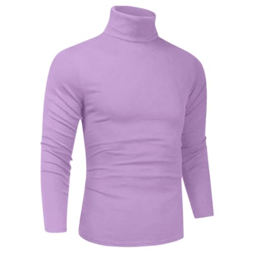 uhnmki Men's Casual Slim Fit Basic Tops Knitted Lightweight Turtleneck Pullover Sweater2