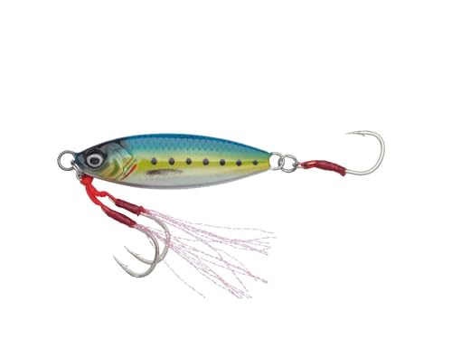 Savage Gear Slow Seeker Jig Leurre de pêche avec action en forme de feuille, hameçons en eau salée ultra pointus, 10 à 60 g, multicolore, leurre plombé,...