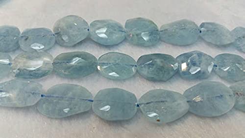 Aigue-marine perles pépites facettées haut de gamme pour création bijoux de luxe