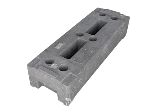 BAUZAUNWELT Bauzaunfuß 22 kg aus PE – stabiler Bauzaun Standfuß aus Kunststoff – langlebige Fußplatte für Bauzaunmontage & Absperrungen