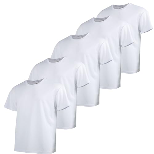 3 Pack Men's Quick Dry T Shirts Athletic Running Workout Short Sleeve Shirts for Men Active Crew Neck Tops