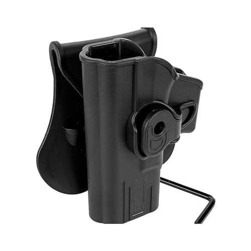 Glock Swivel Paddle Holster – Tactical Left-Hand Quick Draw, 360° Adjustable – Fits Glock 19, 23, 32 (Gen 1-4) – Lightweight, Black – BOOMSTICK