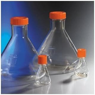 Corning 431405 Polycarbonate Sterile Erlenmeyer Flask, Baffled, 125 mL Volume, Vent Cap, Clear