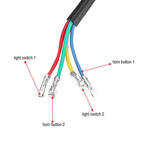 Miniatura 6 de Interruptor de manillar, interruptor de bocina de faros delanteros 2 en 1 para bicicleta eléctrica, scooter, bicicleta de montaña, bicicleta de