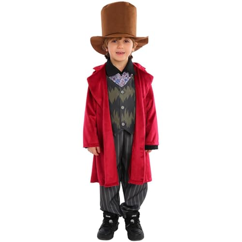 Disfraz Completo Infantil Fantasía Confeccionista Rojo miniatura 4