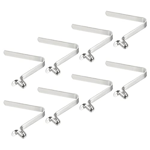 PATIKIL 6.5x4mm Kayak Paddle Snaps, 8 Pack Pole Push Button Spring Clips Steel Hollow Button Locking Tube Single Pin for Camping Awning Tent Pole