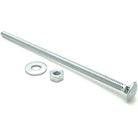 SNUG Fasteners (SNG340) 100 Qty 3/8-16 x 6 Long Carriage Bolts Set w/Nuts & Washers Cover