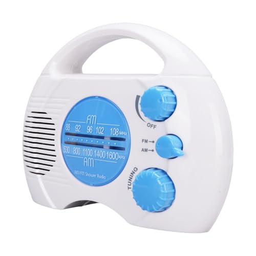 Recopilación de Radios de ducha del mes. 49 Zerodis Radio de Ducha, Radio de Baño Am FM a Prueba de Agua con Sintonización Electrónica para Ambientes Húmedos, Portátil, Compacto y Liviano, Azul
