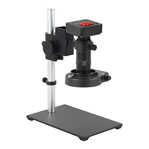 Microscope 38MP 4K Digital Microscope Camera, Continus Zoom 100X 130X 180X 300X 500X C Mount Lens(B)