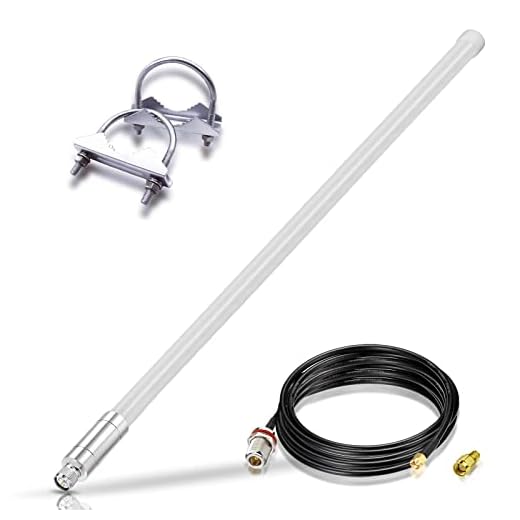 Bingfu Lora Antenne 868 MHz Fiberglas 6 dBi Lorawan Antenne mit 3 Meter Verlängerungskabel für RAK Nebra Bobcat HNT Helium Hotspot Miner SyncroBit LoraWan Gateway Lora Modul Repeater