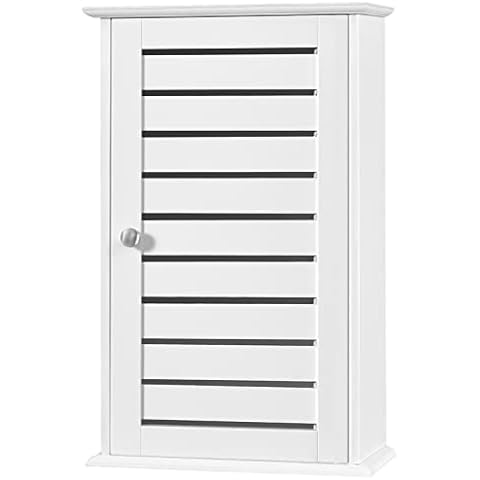 Armario Baño Pared GOPLUS, 3 niveles con estante ajustable Cover