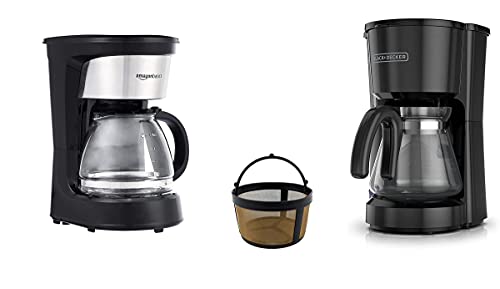 Nrp 2-Pack Basket Screen Bottom Gold-Tone Permanent Coffee Filter Universal For 4-5 Cup Drip Coffeemakers #TOP4