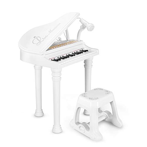 BAOLI Electronic Organ Musical Instrument Toy Set 31 Keys White Piano Play Toy