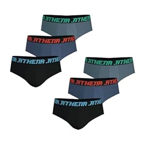 Athena - Lot de 6 Slips Homme Essentiel – Confort et Respirant – Coton Stretch Respirant - Label Oeko-TEX® Standard 100