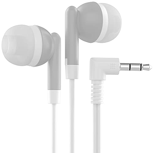 gray bulk earbuds with 3.5 mm plug 300 pack