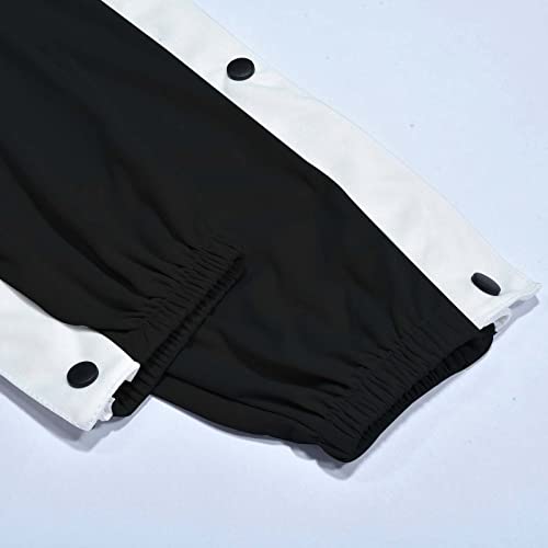 Loose Fit Button Side Basketball Training Joggers with Elastic Cuffs Star Boy4