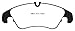EBC Brakes Redstuff 3000 Series Sport Brake Pad Set DP32022C to Fit AUDI