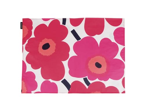 �}�����b�R �A�N�����R�[�e�B���O �v���[�X�}�b�g �����`�����}�b�g marimekko ACRYLIC COATED PLACEMAT PIENI UNIKKO 31cm×42cm (�z���C�g/���b�h 075580-001) [���s�A���i]