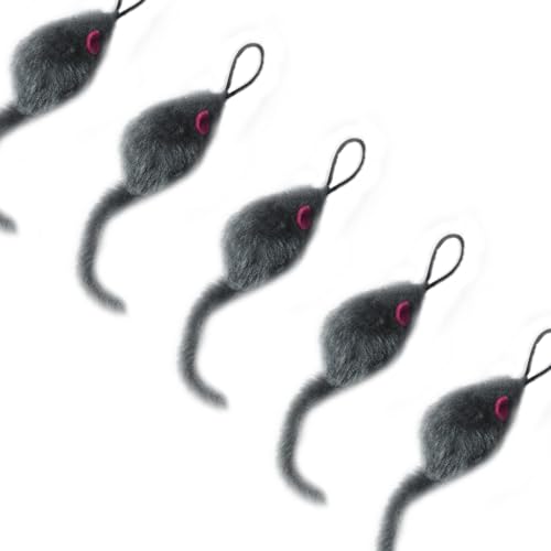 Image of 5-Piece Mouse Cat Teaser Toy Set Door-Mounted Interactive cat Toy Accessory Electric Interactive cat Toy Accessory