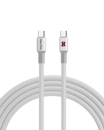 Angry Miao 4ft USB C to USB C Cable, 60W(3A) Quick Charger, Silicone, for iPhone 15/15 Pro/15 Plus/15 Pro Max, iPad Mini 6/ Pro 2021, iPad Air 4