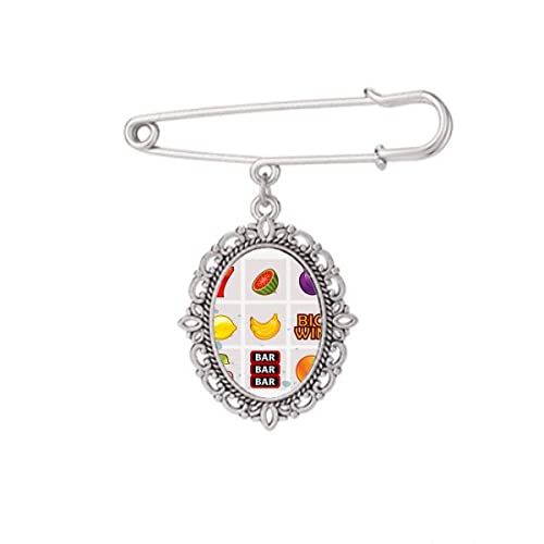 Broche fruit dessin animé avec clip anti-glisse pour châle