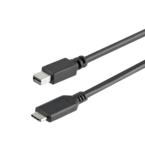 StarTech.com 1m USB-C auf Mini DisplayPort Kabel - USB C zu mDP Kabel - 4K 60Hz - Schwarz (CDP2MDPMM1MB)