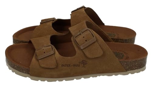 Sandales en cuir véritable Inter Bios 7600 de fabrication espagnole