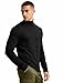 IVOVFANZY Mens Mock Turtleneck Long Sleeve Shirts Loose Fit Casual Basic Underwear T Shirt(Black, XL)