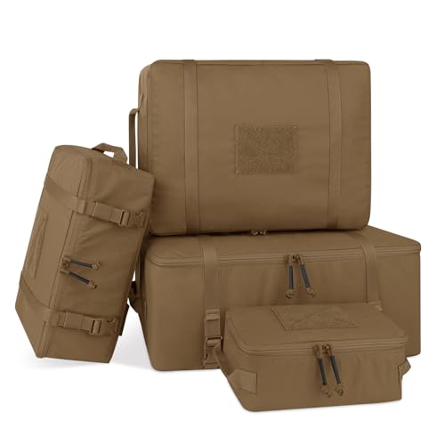 PETAC GEAR 4 PCS Tactical Modular Packing Cubes with Waterproof M...