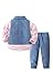 Abolai Baby Toddler' 4 PC Formal Tuxedo Outfits Set with Pink Shirt,Bowtie,Plaid Vest and Plaid Pant Blue 90