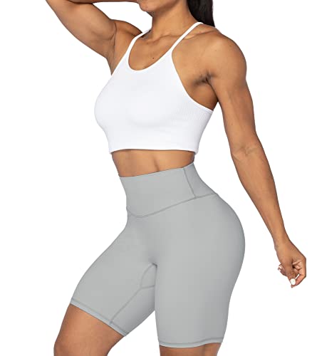 Image of Sunzel No Front Seam High Waist Biker Shorts for Women, Squat Proof Yoga Workout Gym Bike Shorts