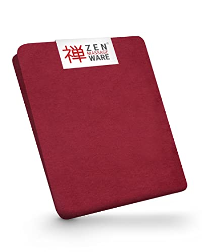 ZEN - Copertura per lettini da massaggio - lenzuolo in morbida spugna per lettini cosmetici, da terapia & trattamento - rivestimento per lettino lavabile a 60° - accessori per massaggi (bordeaux)