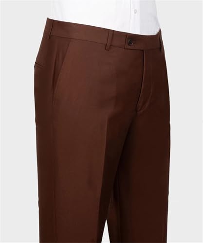 Men’S High-End Casual Single Breasted Suit Set with Straight Fit Pants Zipper Fly Formal Wedding Tuxedo3