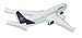 Majorette 212057980Q02 Airbus 350 Lufthansa, Plane, Original Design, Toy, Airplane, Approx. 11 cm, White, for Children Over 3 Years