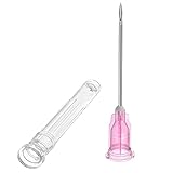 100PCS 18Ga 1Inch Syringe Needle with Cap Lab Dispensing Accessories, Individually Sealed Packaged