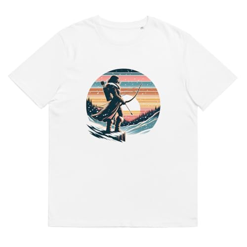 T-shirt Sagittaire en coton bio blanc XL - Tee-shirt imprimé Archer