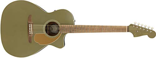 Fender エレアコ Newporter Player, Walnut Fingerboard, Olive Satin ソフトケース付属